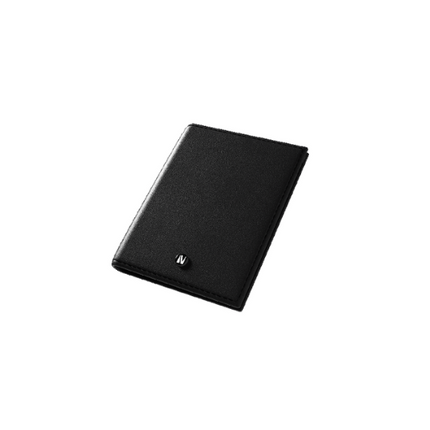 Levelo Bifold Genuine Leather Pocket Organizer Black