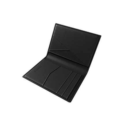 Levelo Bifold Genuine Leather Pocket Organizer Black