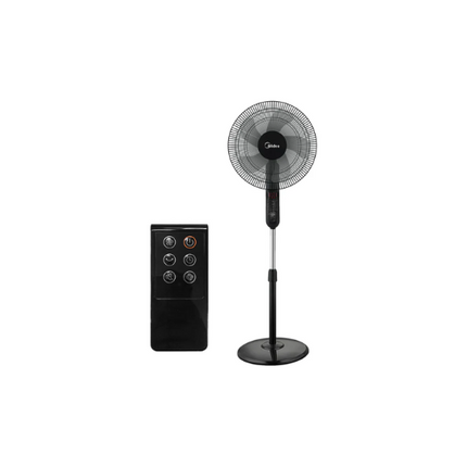MIDEA STAND FAN 16" WITH REMOTE CONTROL BLACK COLOUR- 7 BLADES