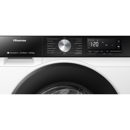 HISENSE 10.5KG FRONT LOADING WASHING & 6KG DRYER INVERTOR TITANIUM