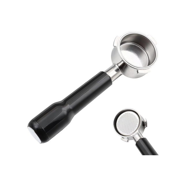 Coffee Bottomless Stainless Steel Portafilters With Filter Basket 51mm Black