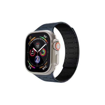 Levelo RoyalLink Silicone Watch Strap for Apple Blue/Black