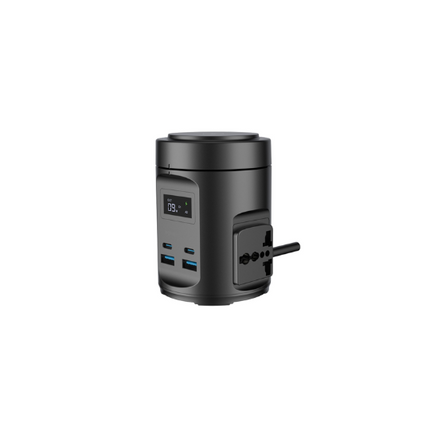 Powerology Magsafe Power Hub PD 65W 2X Universal Sockets 2200W Black