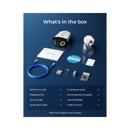 Reolink Duo 3 PoE First 16MP UHD Dual-Lens PoE Security Camera with 180° Panoramic View
