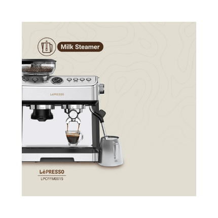 LePresso Advanced Espresso Coffee Maker 2.8L with Bean Grinder 20Bar - Silver