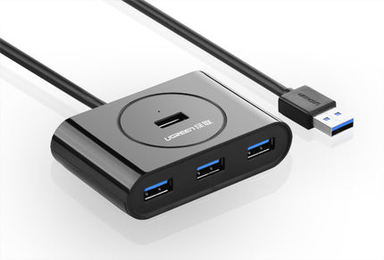 Ugreen Usb 3.0 4 Ports Hub Black 50Cm