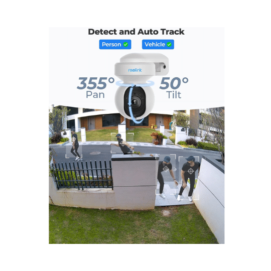 Reolink E1 5MP Smart Pan-Tilt-Zoom WiFi Outdoor Security Camera