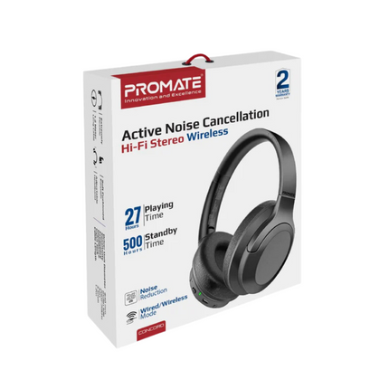 Promate ANC High-Fidelity Stereo Wireless Headphones