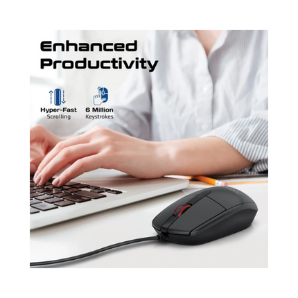 PROMATE ERGONOMIC DESIGN WIRED OPTICAL MOUSE