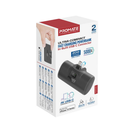 Promate PowerUp C Black Mobile Charger