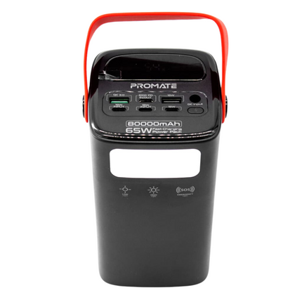 Promate 80 000mAh High-Capacity 65W Fast-Charging Power Pack