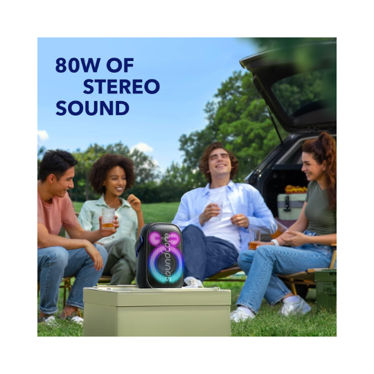 ANKER Soundcore RAVE NEO 2 portable Speaker with 80W Stereo Sound