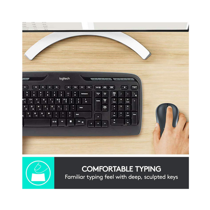 Logitech MK330 Wireless Keyboard and Mouse Combo - Black - US Int'l