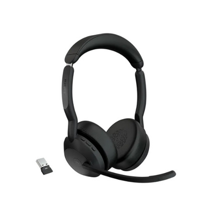 Jabra Evolve2 55 Stereo Wireless Headset with Charging Stand AirComfort Technology