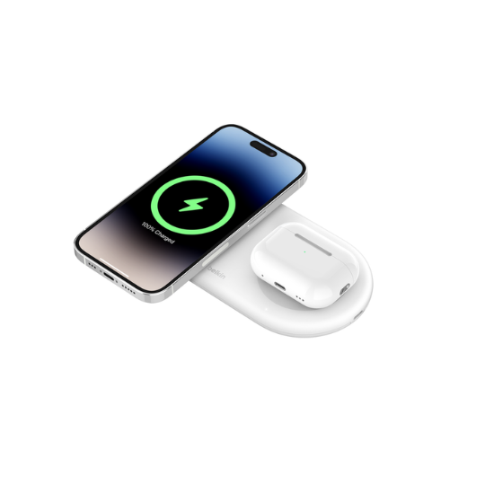 Belkin BoostCharge Pro2-in-1 Magnetic Wireless Charging Pad with Qi2 15W