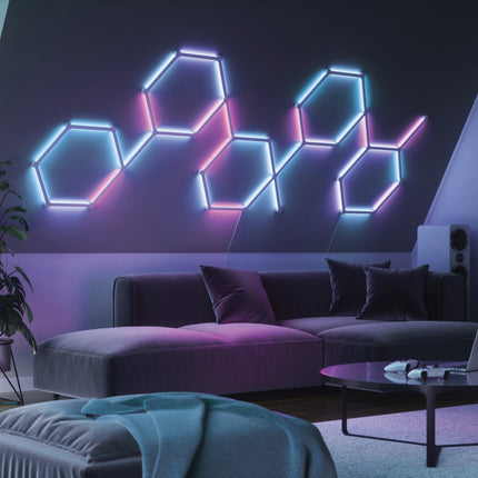 NANOLEAF Lines Expansion Kit - Smart WiFi LED Panel System w/ Music Visualizer - 3 Pack - White