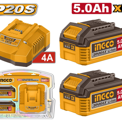 INGCO P20S LITHIUM-ION BATTERY AND CHARGER KIT FBCPK2513