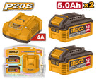 INGCO P20S LITHIUM-ION BATTERY AND CHARGER KIT FBCPK2513