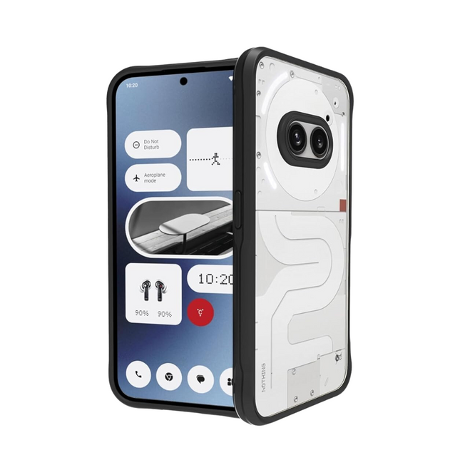 Clear Phone Case for Nothing Phone (2a) Soft Bumper with Clear Hard PC Back with Screen Protector