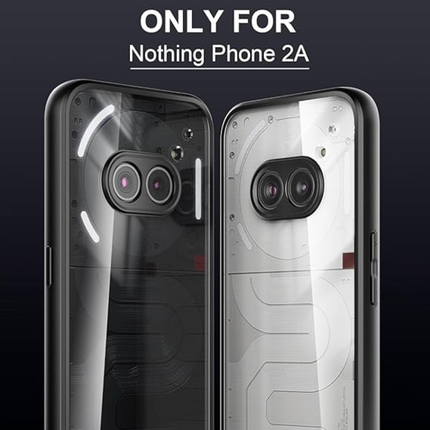 Clear Phone Case for Nothing Phone (2a) Soft Bumper with Clear Hard PC Back with Screen Protector
