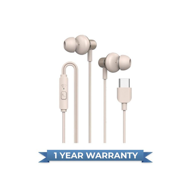 SonicGear HyperBass 3.5mm Wired Earphone - Champagne HYPERBASSBUDS1CHAM