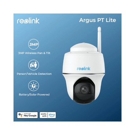 Reolink Argus PT Lite 3MP Smart Pan-Tilt Wireless Security Camera