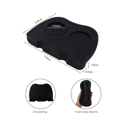 Espresso Coffee Tamper Mat Black