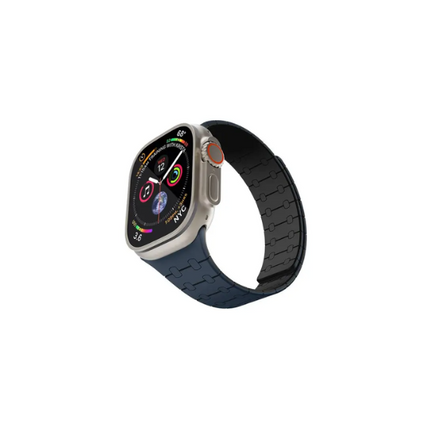 Levelo RoyalLink Silicone Watch Strap for Apple Blue/Black