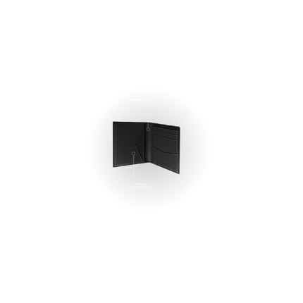 Levelo Bifold Genuine Leather Pocket Organizer Black