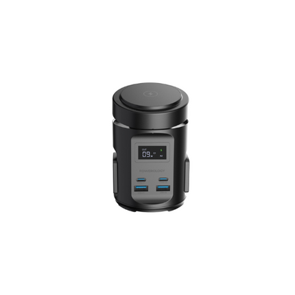 Powerology Magsafe Power Hub PD 65W 2X Universal Sockets 2200W Black