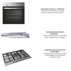 Candy Built In Oven 70L + Standard Hood 90 cm + Built-in Moroco Hob 60cm
