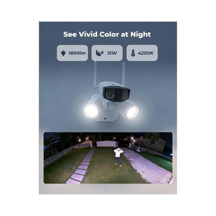 Reolink Duo Floodlight PoE 8MP 4K PoE Floodlight Camera with Dual Lens for 180° Field of View
