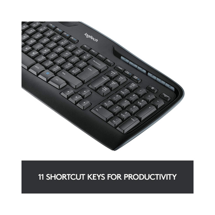 Logitech MK330 Wireless Keyboard and Mouse Combo - Black - US Int'l