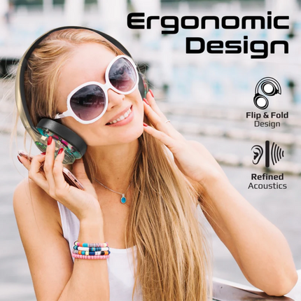 Promate Active Noise Cancelling Hi-Fi Stereo Wireless Headphones with RGB Lights