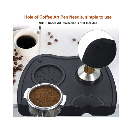Espresso Coffee Tamper Mat Black