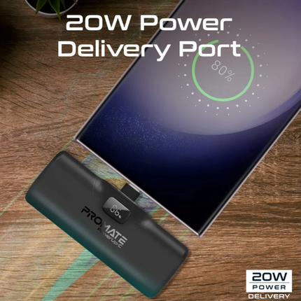 Promate PowerUp C Black Mobile Charger