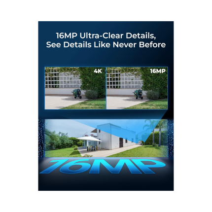 Reolink Duo 3 PoE First 16MP UHD Dual-Lens PoE Security Camera with 180° Panoramic View