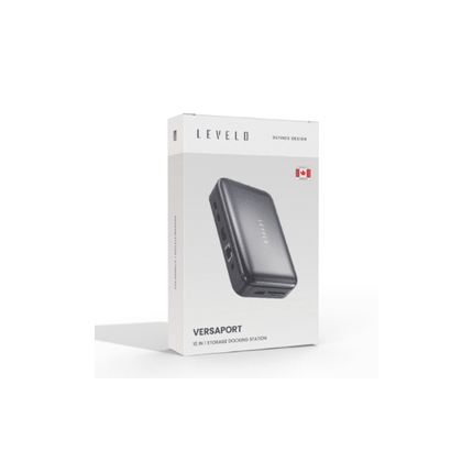 Levelo VersaPort USB-C 10 in 1 Storage Dock Station - Grey