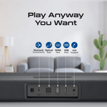 Promate 60W Ultra-Slim SoundBar with Built-in Subwoofer