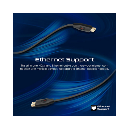 Promate HDMI 2.0 Cable 4K 60Hz HDMI to HDMI Slim 3m Cable with 3D Video Support 18Gbps Bandwidth Ethernet Support and Gold-Plated Connectors