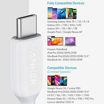 Anker PowerLine III USB-C to USB-C 2.0 Cable White