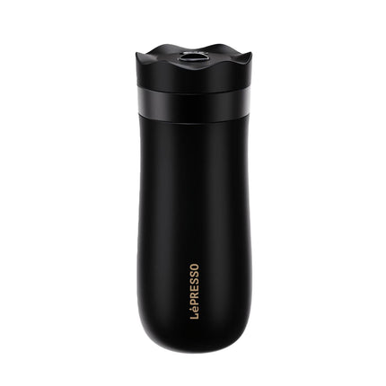LePresso Insulated Mug with French Press Black
