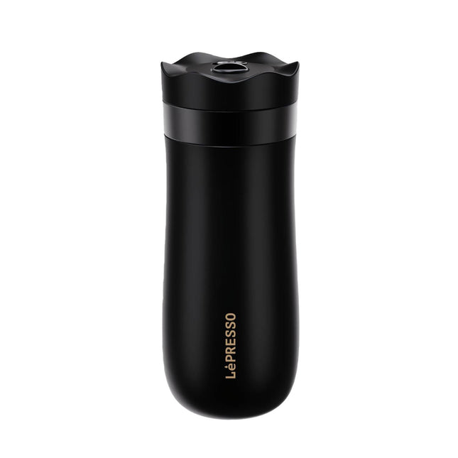 LePresso Insulated Mug with French Press Black
