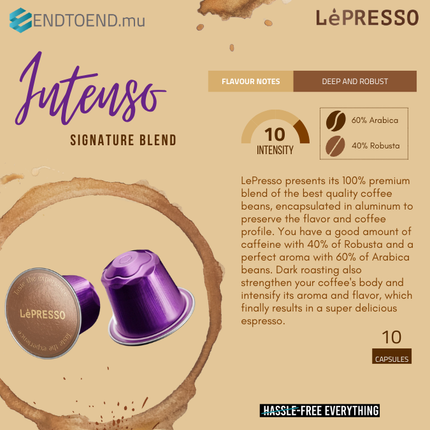 LePresso Aluminum capsules Blended 10pc - Intenso
