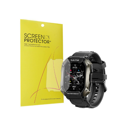 Levelo Laminated Crystal Clear Smart Watch Screen Protector 45mm Black