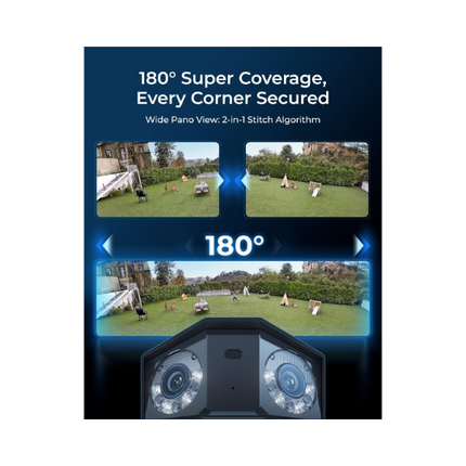 Reolink Duo 3 PoE First 16MP UHD Dual-Lens PoE Security Camera with 180° Panoramic View