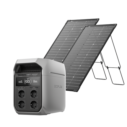 Ecoflow Delta 3 Plus Solar Generator  + 2 x 125W Solar Panel