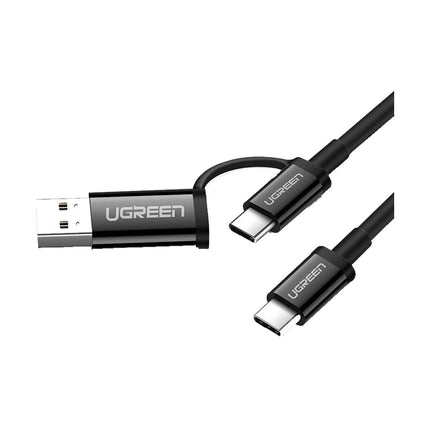 Ugreen Type C M To Type C M+Usb A M Data Cable Black 1M