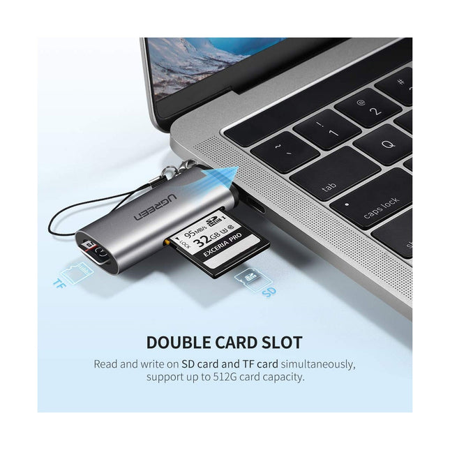 Ugreen Usb-C Tf/Sd Card Reader Gray