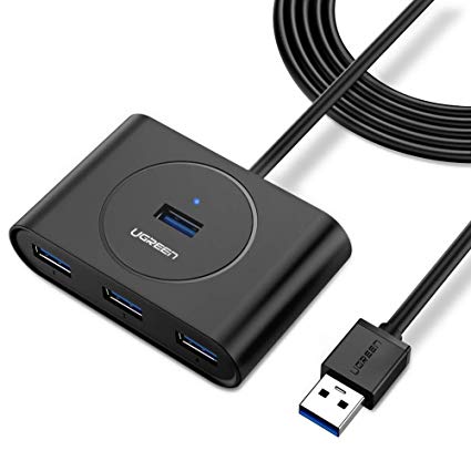 Ugreen Usb 3.0 4 Ports Hub Black 50Cm